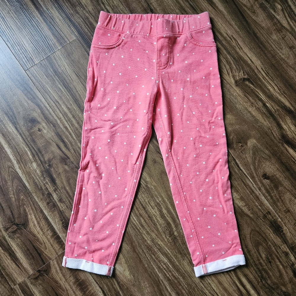 Jumping Beans Coral and White Leggings